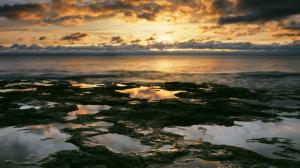 Sunset Ocean Clouds Reflection HD wallpaper thumb