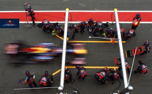 Race Car Formula One F1 Pit Motion Blur HD wallpaper thumb