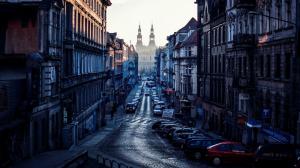 Poland, Poznan, city, cars, buildings wallpaper thumb