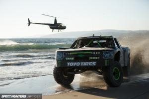 Chevrolet Silverado Trophy Truck Stop Action Beach Helicopter HD wallpaper thumb