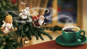 Coffee smell on Christmas morning wallpaper thumb