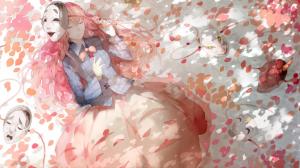 Anime Girls, Mask, Touhou, Closed Eyes, Cherry Blossom wallpaper thumb