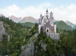 Castle, Mountains, Cliffs, Trees, Forest, Buildings, Photography, Nature wallpaper thumb