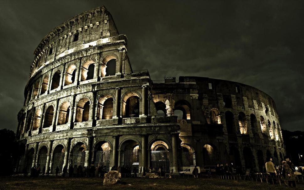 Dark Rome Coliseum wallpaper,italy HD wallpaper,night HD wallpaper,photo HD wallpaper,picture HD wallpaper,history HD wallpaper,1920x1200 wallpaper