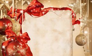 christmas decorations, ribbons, bows, sheet wallpaper thumb