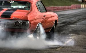 Chevrolet Chevelle Classic Car Classic Burnout Smoke HD wallpaper thumb