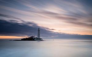 Lighthouse, Horizon, Sunset, Sea, Landscape, Sky wallpaper thumb