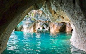 Nature, Landscape, Chile, Cave, Lake, Erosion, Turquoise, Water, Marble, Cathedral wallpaper thumb
