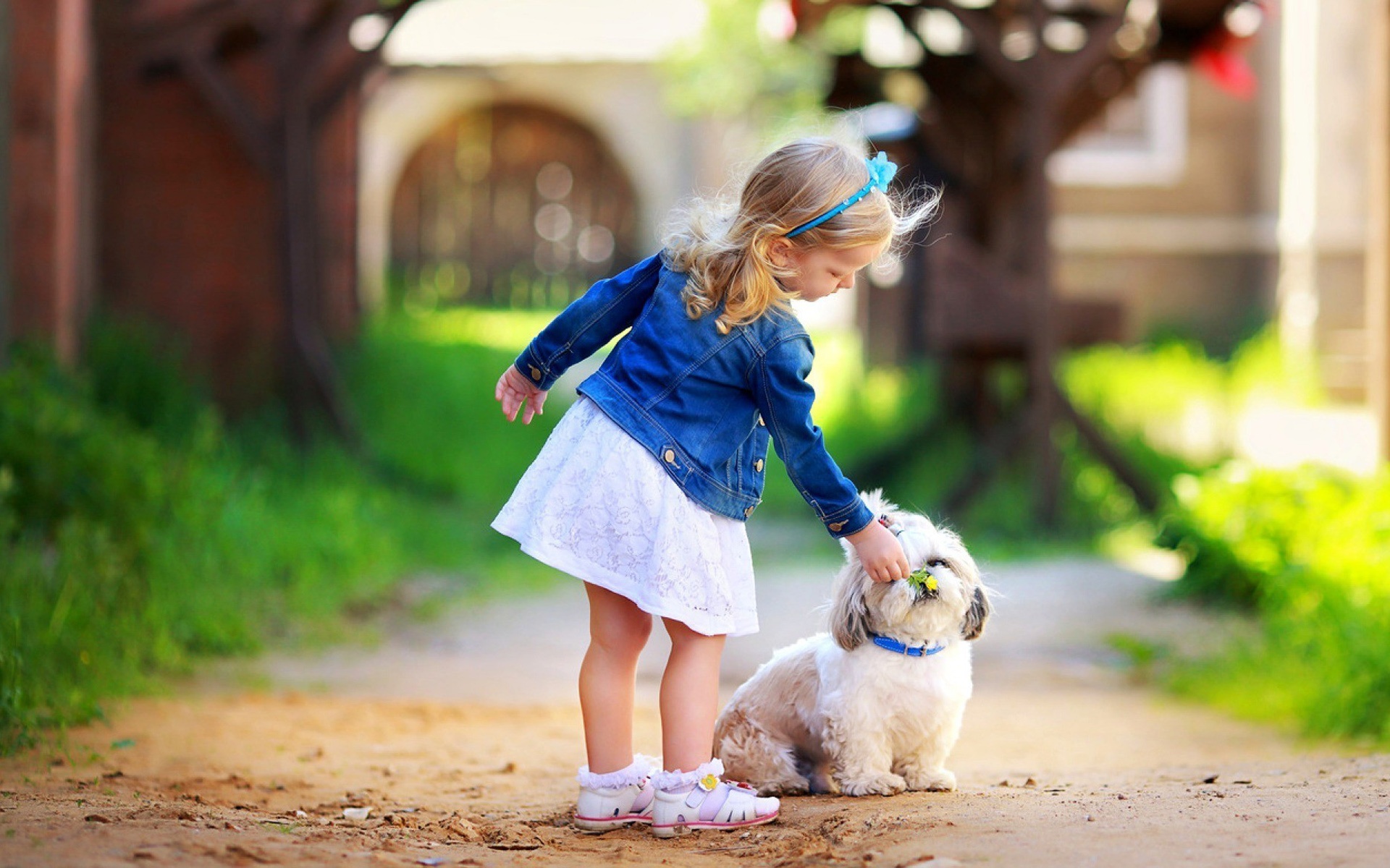 Cute little girl with dog wallpaper | cute | Wallpaper Better