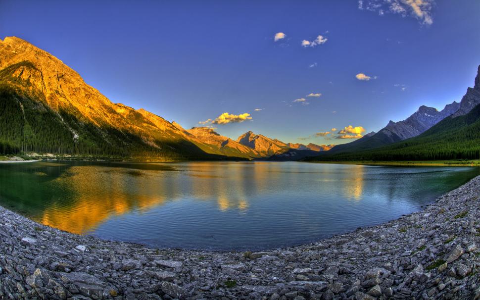 Lake, mountain, sunset, Canada wallpaper,Lake HD wallpaper,Mountain HD wallpaper,Sunset HD wallpaper,Canada HD wallpaper,2560x1600 wallpaper