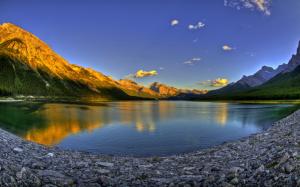 Lake, mountain, sunset, Canada wallpaper thumb