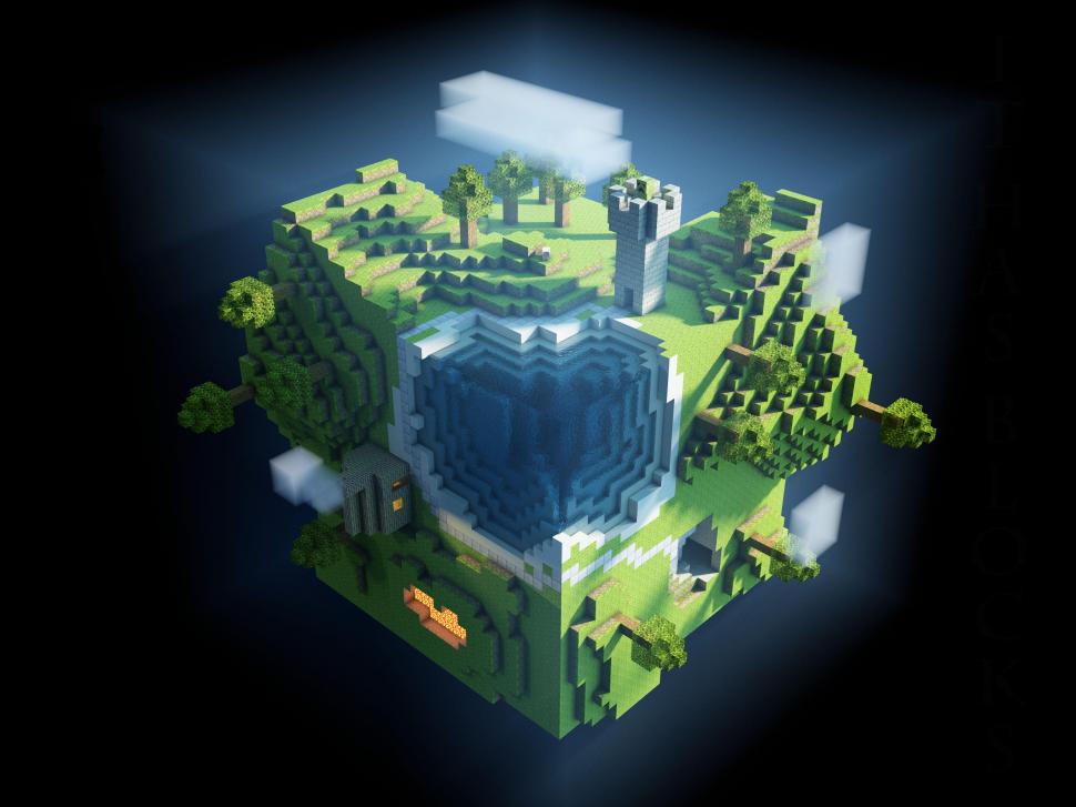 Minecraft, planet, cube, cubes, world wallpaper,minecraft HD wallpaper,planet HD wallpaper,cube HD wallpaper,cubes HD wallpaper,world HD wallpaper,4096x3072 wallpaper