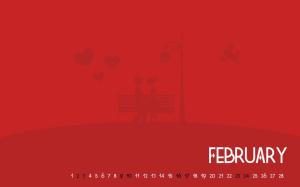 February Valentine Calendar wallpaper thumb