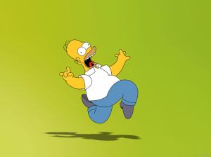 Homer Simpson runs wallpaper thumb