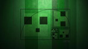 Fibonacci Spiral Green Minecraft Creeper HD wallpaper thumb