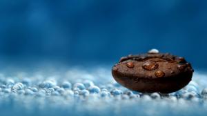 Water droplets grains Close Up Macro of coffee wallpaper thumb