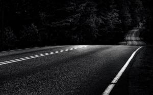 Streets Grayscale Roads Wide Resolution wallpaper thumb