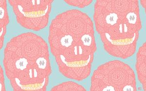 Pink Skulls Abstract HD wallpaper thumb
