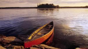 Canoe On A Lake wallpaper thumb
