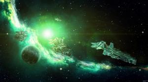 Ships Stars Fantasy Space wallpaper thumb