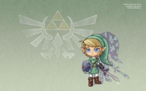Zelda Link Master Sword Shield Triforce Nintendo HD wallpaper thumb