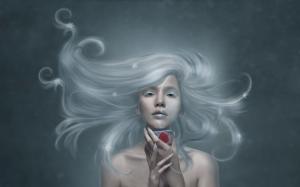 Gray-haired fantasy girl wallpaper thumb