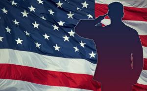 American soldier and flag wallpaper thumb