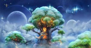 fantasy, tree, art, magic wallpaper thumb