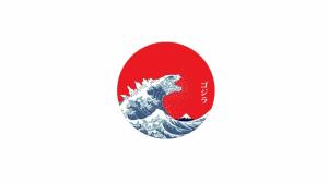 The Great Wave off Kanagawa, Minimalism, Japan wallpaper thumb