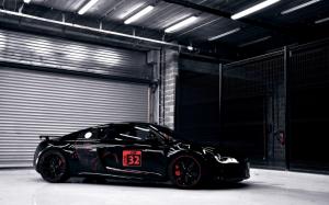 Black Audi R8 Garage Great Wheels wallpaper thumb