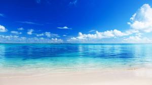 Ocean Beach Tropical Blue HD wallpaper thumb
