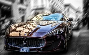 Maserati brown car front view wallpaper thumb
