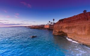 USA, California, San Diego, USA, sunset, cliffs, blue sea, sky wallpaper thumb
