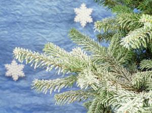 christmas, new year, fur-tree, attribute, snowflakes wallpaper thumb