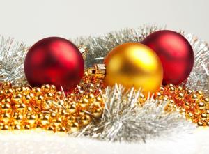 christmas decorations, tinsel, ornaments, attributes, holiday, new year wallpaper thumb
