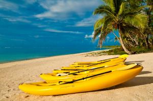 Beach Canoes South Pacific wallpaper thumb