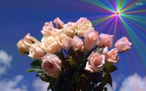 Lovely Pink Rose Bouquet wallpaper thumb