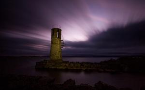 Lighthouse Clouds Timelapse HD wallpaper thumb
