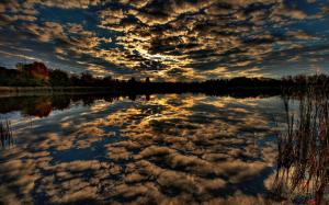 Dramatic Clouds Over a Lake wallpaper thumb