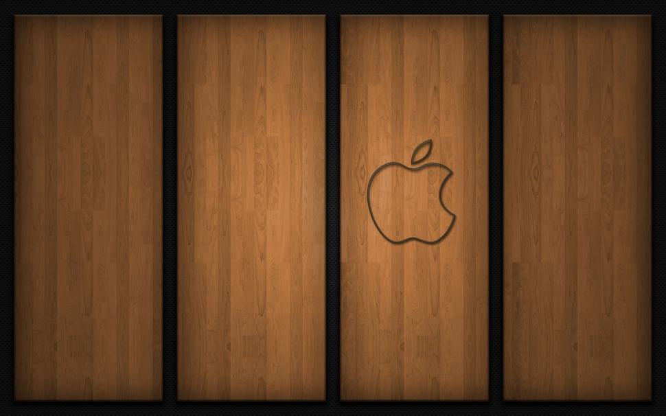 Apple logo on wood wallpaper,coputers HD wallpaper,background HD wallpaper,black HD wallpaper,1920x1200 wallpaper