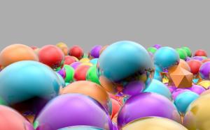 Colorful glass spheres wallpaper thumb
