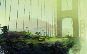 Golden Gate Bridge, Artwork, Apocalyptic, Futuristic wallpaper thumb
