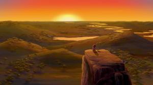 The Lion King Sunset Landscape HD wallpaper thumb