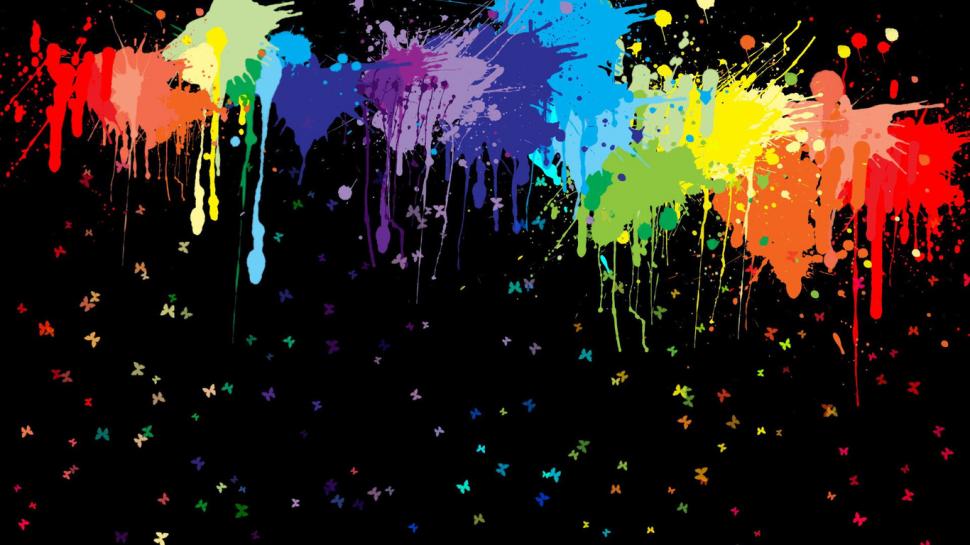 Colorful Paint  High Definition wallpaper,art wallpaper,colorful wallpaper,paint wallpaper,painting wallpaper,splatter wallpaper,1366x768 wallpaper