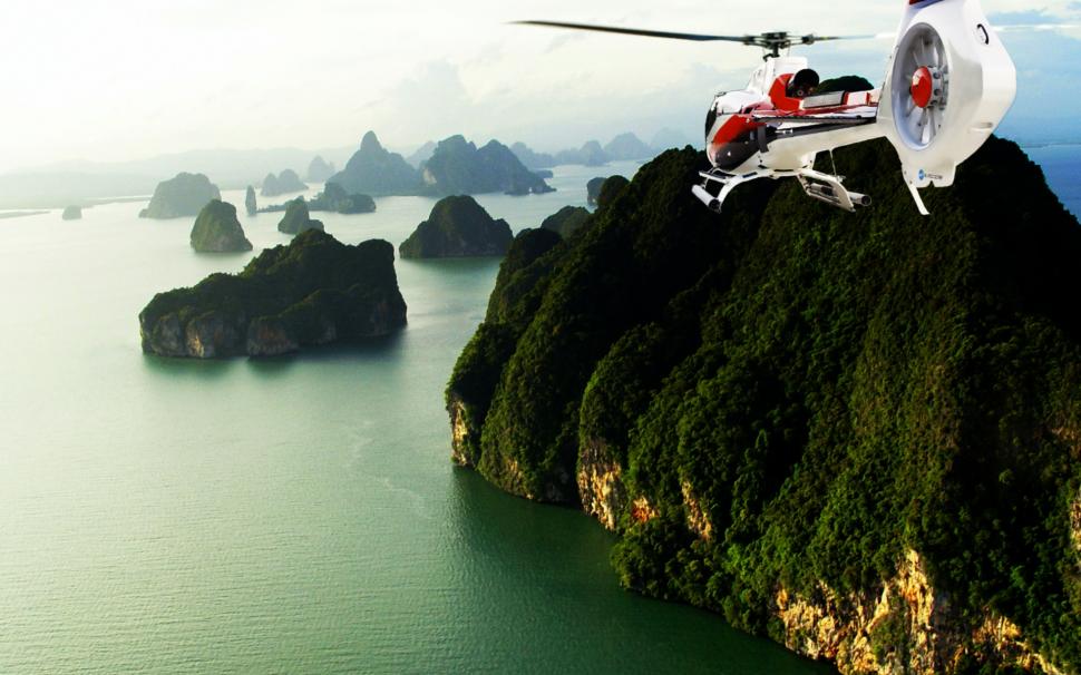 Helicopter Mission wallpaper,thailanda HD wallpaper,background HD wallpaper,landcsape HD wallpaper,sea HD wallpaper,1920x1200 wallpaper