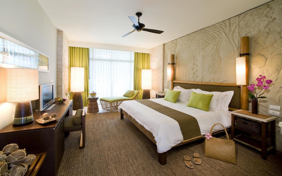 Modern Bamboo Bedroom wallpaper,bamboo HD wallpaper,bamboo furniture HD wallpaper,luxury room HD wallpaper,hotel room HD wallpaper,2880x1800 wallpaper