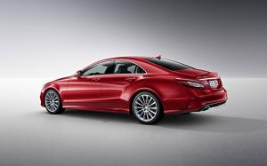 2015, Mercedes Benz CLS, Red Car, Side View wallpaper thumb