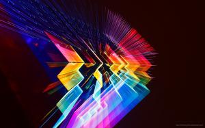3D colorful light space wallpaper thumb