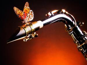 Saxophone And Butterfly  High Definition Pictures wallpaper thumb
