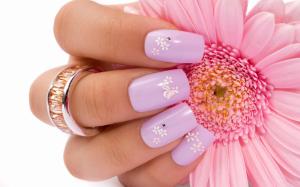 Pink Flower Finger Nails wallpaper thumb